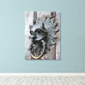 Durham Cathedral Sanctuary Knocker Canvas Afdruk (Insitu (Houten vloer))