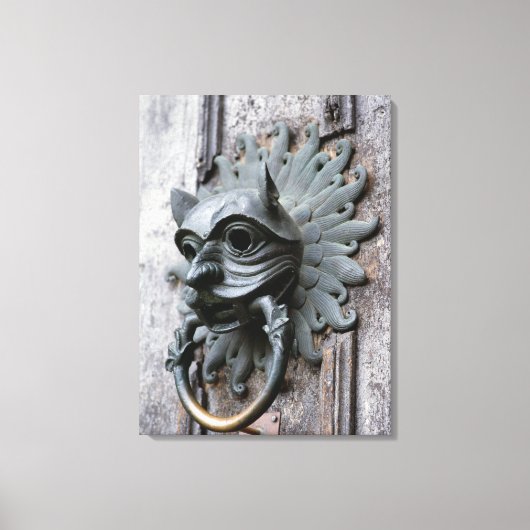 Durham Cathedral Sanctuary Knocker Canvas Afdruk (Voorkant)