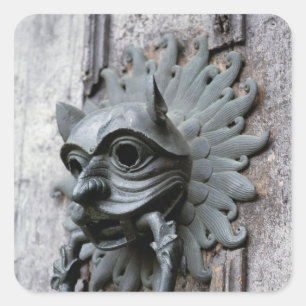 Durham Cathedral Sanctuary Knocker Vierkante Sticker