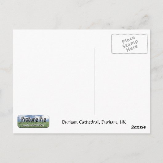 Durham Cathedral van de rivier de Bank Briefkaart (Achterkant)