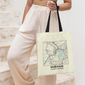 Durham, County Durham City Map Tote Bag