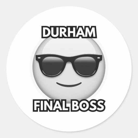 Durham Eindbaas Sticker (Voorkant)