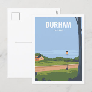Durham Engeland Beroemde Reisplaats Illustratie Briefkaart