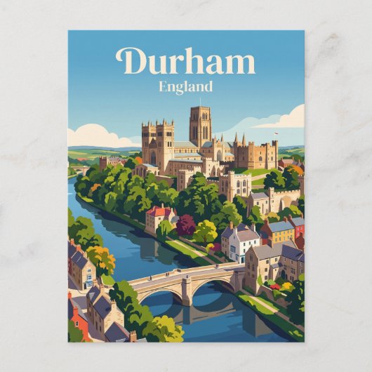Durham, Engeland Briefkaart (Voorkant)
