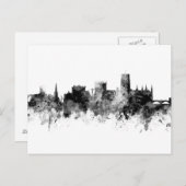Durham England Skyline Cityscape Black White Briefkaart (Voorkant / Achterkant)