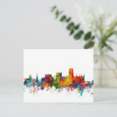 Durham England Skyline Cityscape Briefkaart (Staand voorkant)