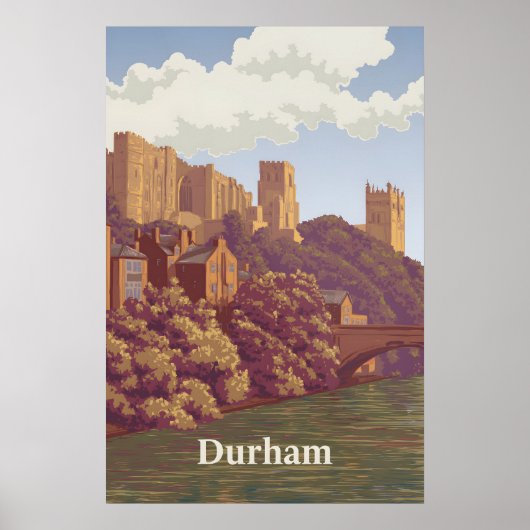 Durham England Travel Poster (Voorkant)