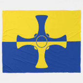 Durham Flag (County of England, Verenigd Koninkrij Fleece Deken (Voorkant (Horizontaal))