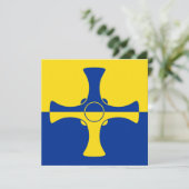 Durham Flag (County of England, Verenigd Koninkrij Kaart (Staand voorkant)