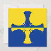 Durham Flag (County of England, Verenigd Koninkrij Kaart (Voorkant)
