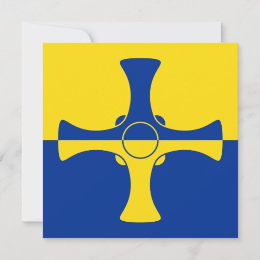 Durham Flag (County of England, Verenigd Koninkrij Kaart (Voorkant)