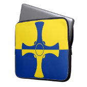 Durham Flag (County of England, Verenigd Koninkrij Laptop Sleeve (Voorkant Links)