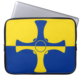 Durham Flag (County of England, Verenigd Koninkrij Laptop Sleeve