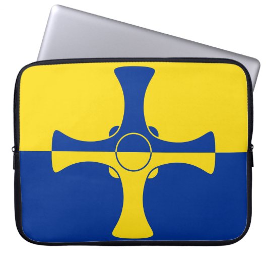 Durham Flag (County of England, Verenigd Koninkrij Laptop Sleeve (Voorkant)