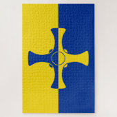 Durham Flag (County of England, Verenigd Koninkrij Legpuzzel (Verticaal)