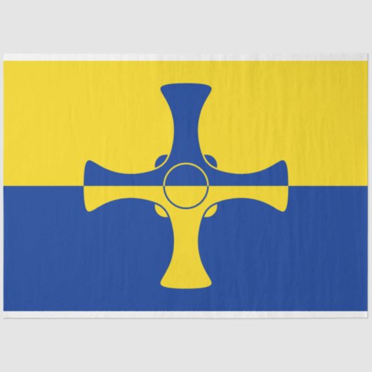 Durham Flag (County of England, Verenigd Koninkrij Tissuepapier (Voorkant)