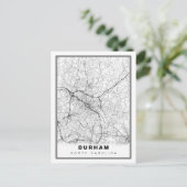 Durham Map Briefkaart (Staand voorkant)