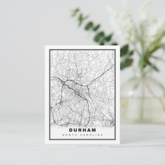 Durham Map Briefkaart (Staand voorkant)