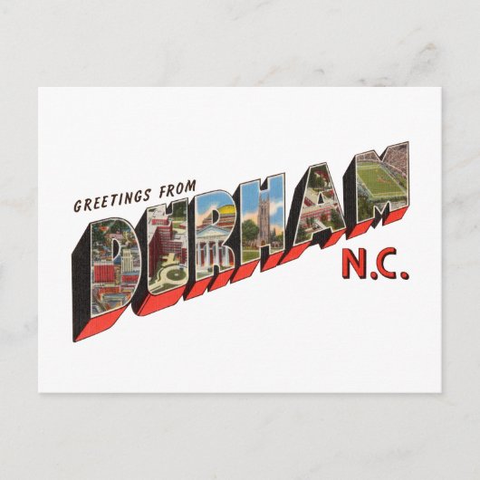 Durham NC Briefkaart (Voorkant)