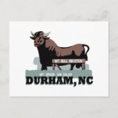 Durham NC Bull Briefkaart (Voorkant)