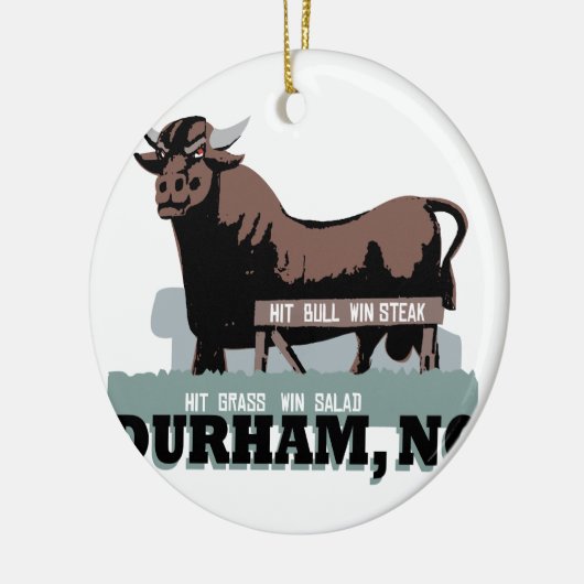 Durham NC Bull Keramisch Ornament (Links)