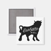 Durham NC Bull Square Magnet (Voorkant / Achterkant)