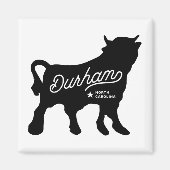 Durham NC Bull Square Magnet (Voorkant)