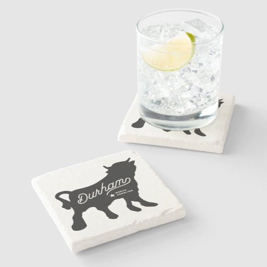 Durham NC Bull Stone Onderzetter (Zijkant)