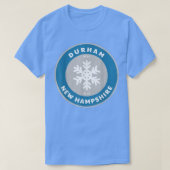 Durham New Hampshire NE Winter Snowflake Souv T-shirt (Design voorkant)