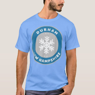 Durham New Hampshire NE Winter Snowflake Souv T-shirt