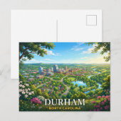 Durham North Carolina Briefkaart (Voorkant / Achterkant)