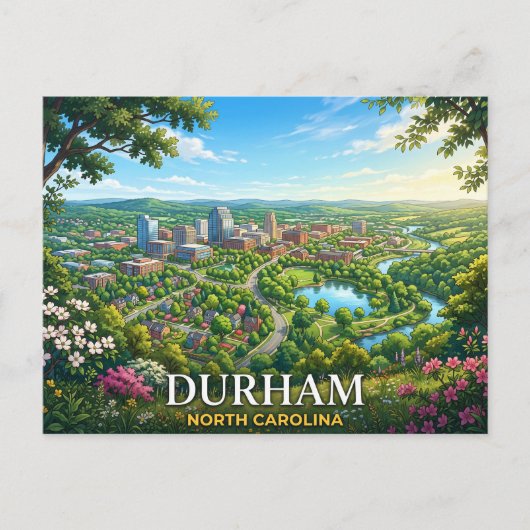 Durham North Carolina Briefkaart (Voorkant)