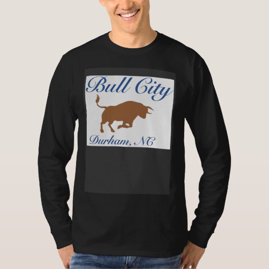 Durham North Carolina Bull City Souvenir T-shirt (Voorkant)