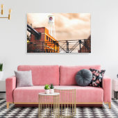 Durham North Carolina Foto Lucky Strike Tower Canvas Afdruk (Insitu (Woonkamer))