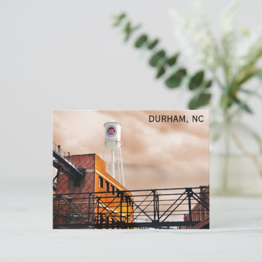 Durham North Carolina Lucky Strike Tower Briefkaart (Staand voorkant)