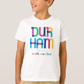 Durham North Carolina Mid Century, Pop Art, T-shirt (Voorkant)