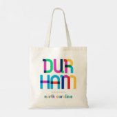 Durham North Carolina Mid Century, Pop Art, Tote Bag (Achterkant)