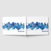 Durham North Carolina Skyline Blue Gastenboek (Volledig)