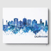 Durham North Carolina Skyline Blue Gastenboek (Achterkant)