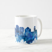 Durham North Carolina Skyline Blue Koffiemok (Voorkant rechts)
