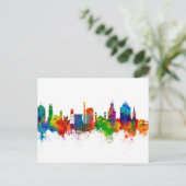 Durham North Carolina Skyline Briefkaart (Staand voorkant)
