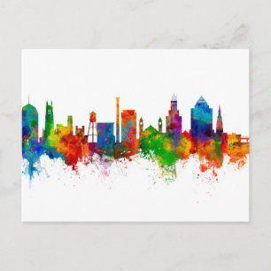 Durham North Carolina Skyline Briefkaart