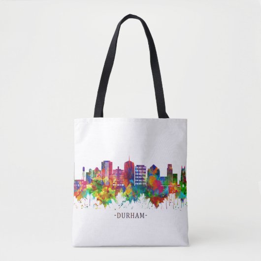 Durham North Carolina Skyline Tote Bag (Voorkant)