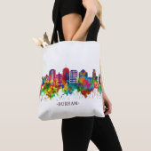Durham North Carolina Skyline Tote Bag (Dichtbij)