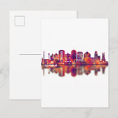 Durham North Carolina Skyline Uitnodiging Briefkaart (Voorkant / Achterkant)