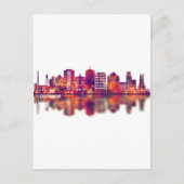 Durham North Carolina Skyline Uitnodiging Briefkaart (Voorkant)