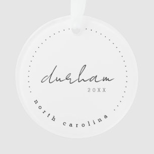 Durham North Carolina Travel USA Simple Ornament