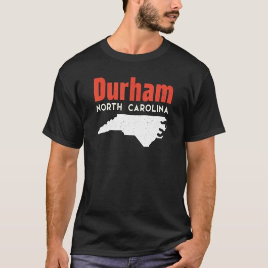 Durham North Carolina USA State America Travel T-shirt (Voorkant)