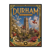 Durham North Carolina Vintage Art Deco Gouden Tijd