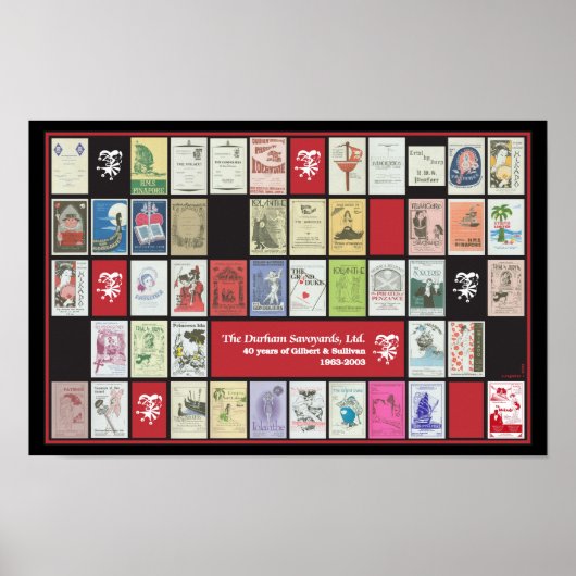 Durham Savoyards Ltd. 40th Jubileum Poster (Voorkant)